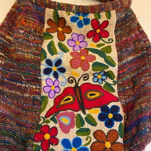 Boho zipper sling bag crossbody Gypsy hippie - Picture 3 of 8